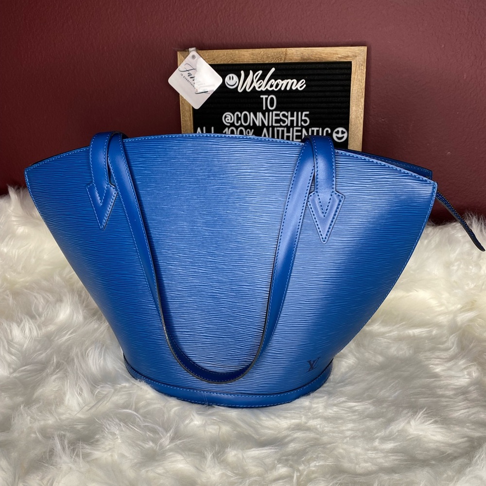Louis Vuitton Saint Jacques epi Blue Shoulder Bag